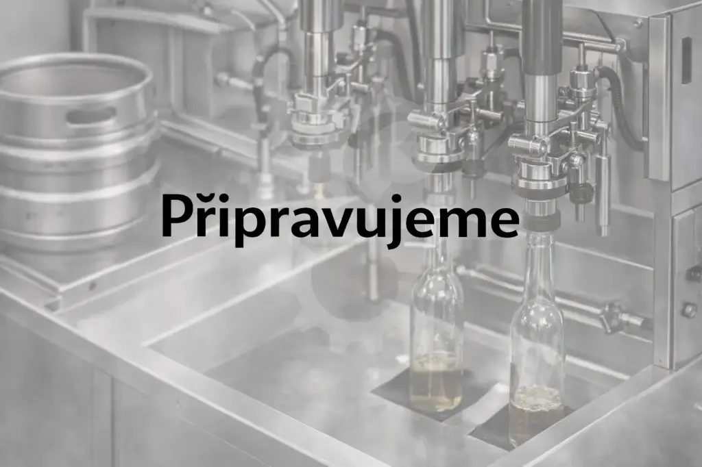 Poloautomatická plnička lahví, plechovek a KEG sudů