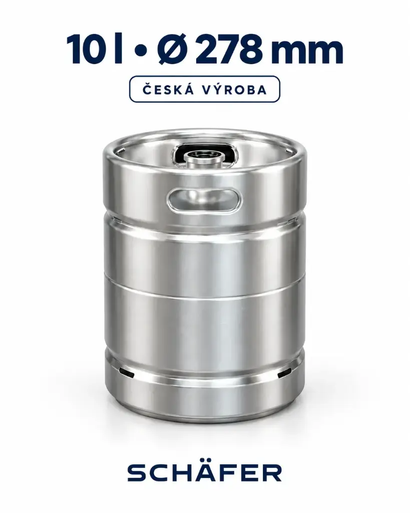 SCHÄFER–SUDEX KEG 10 l Slim 278 – stackable, Czech production