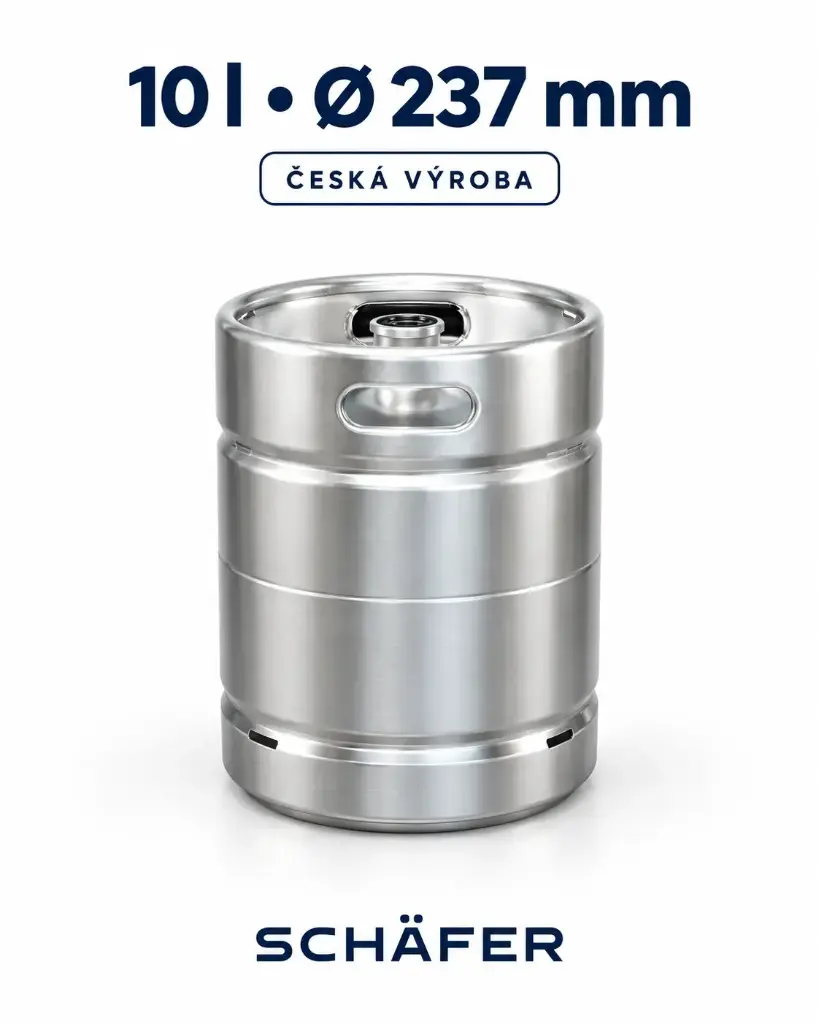 SCHÄFER–SUDEX KEG 10 l Slim 237 – stackable, Czech production